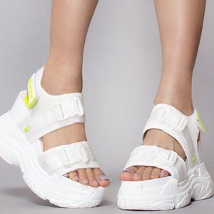 White Out Platform Sandals
